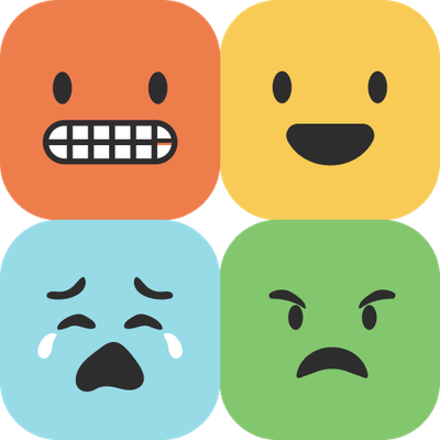 Four expressive faces